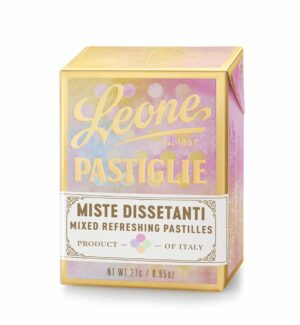 A tin of Pastiglie Leone Miste Dissetanti Pastilles