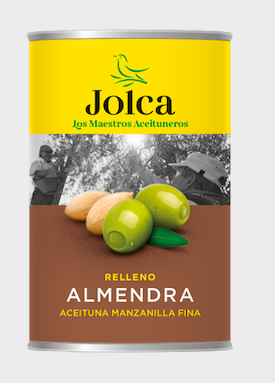 a jolca olive can with almond stuffed Manzilla