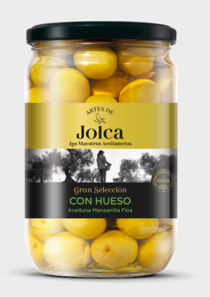 Jolca Green Olive Whole Manzanilla in Glass Jar