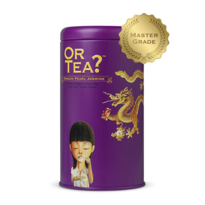 Or Tea Tin Canister Front Dragon Pearl