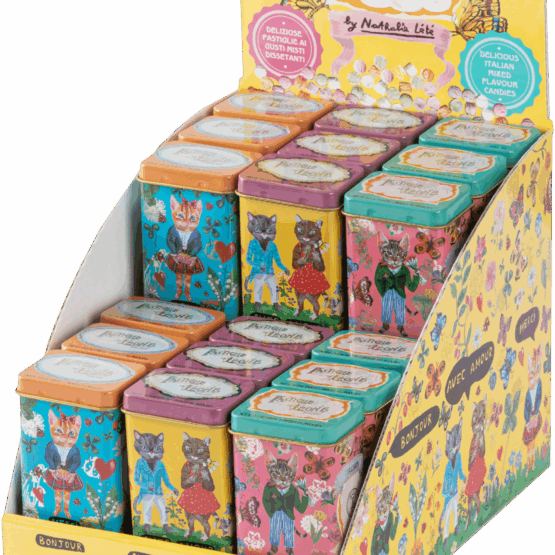 MIXED PASTILES TIN DISPLAY BY NATHALIE LETE