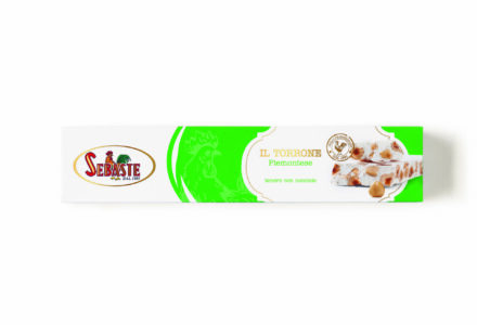 Soft Nougat with hazelnuts in a box