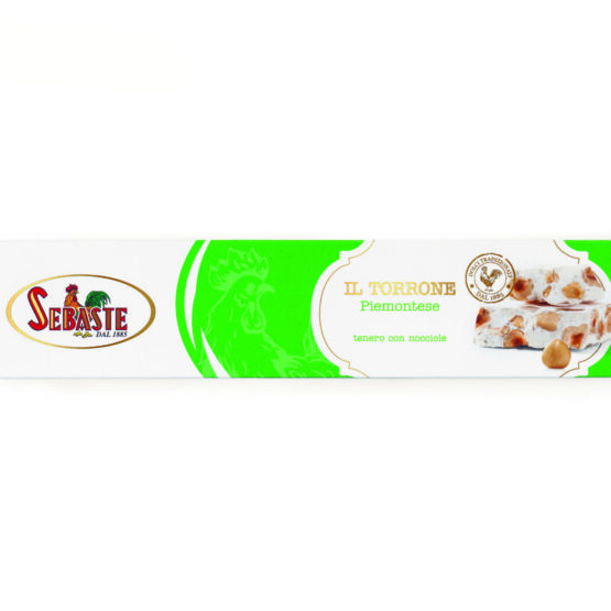 Soft Nougat with hazelnuts in a box