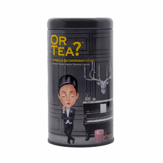 A Night at the Gentlemen’s Club - Tin Canister with Premium Organic Hazelnut Lapsang (75g) Loose Tea