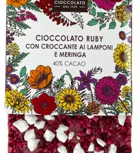 Ruby chocolate bar with raspberry crunch and meringue – boella e sorrisi