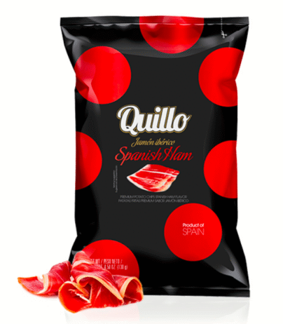 Quillo Chips - Iberian Ham Gourmet Potato Chips, 130g