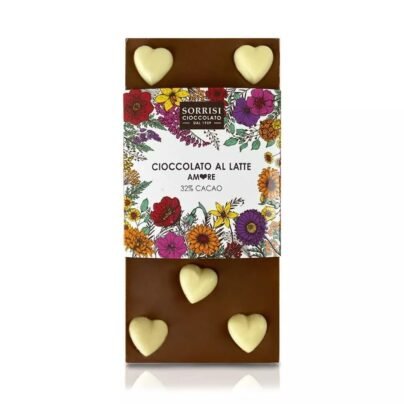Milk Chocolate With White Hearts - boella e sorrisi